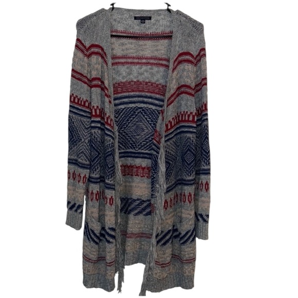 🌹AMERICAN EAGLE FRINGED OPEN CARDIGAN - Picture 1 of 7